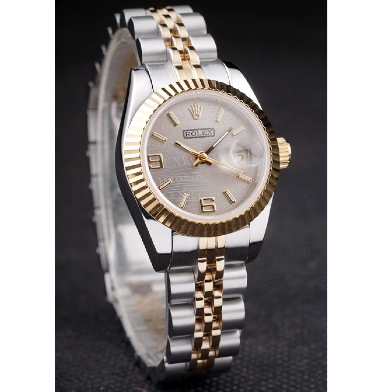 Aaa replica Tone 98078 Rolex Plated Steel Yellow Datejust Stainless Gold Two 0729